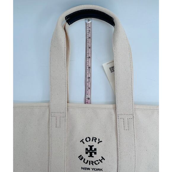 NWT Tory Burch Ivory Large Canvas Tote #156475 - Picture 11 of 11